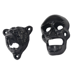 Décapsuleur mural en fonte tête de tigre et crâne noir, durable pour usage domestique - Product Image 5