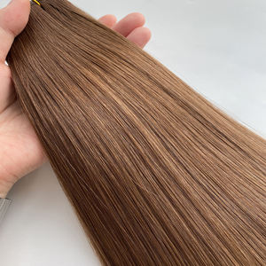 Vente en gros de cheveux humains vierges 100% réels Haiyi, double trame plate, facile à augmenter la longueur des cheveux, volume et polyvalence de coiffage - Product Image 3