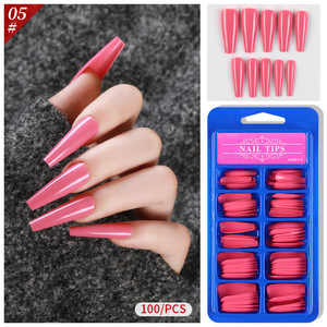 100 Uñas Postizas de Acrílico ABS con Cobertura Total, Diseño Francesa Bailarina, para Suministros de Manicura de Salón - Product Image 6