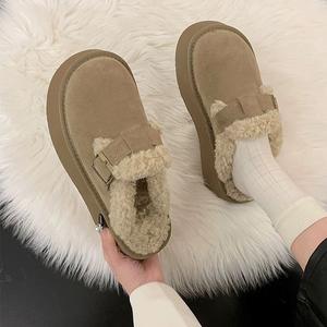 2025 Thickened Fleece Cotton Shoes Waterproof Anti-Slip Warm Ankle Boots Winter Thick Soled Snow Boots And <b>Fluffy</b> Cotton Shoes - Product Image 5