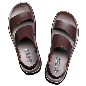 Zapatos de Hombre, Primavera/Verano 2026, Nuevas Sandalias de Cuero Genuino, Pantuflas Abiertas, Versátiles, de Doble Uso, Casuales, para Playa y Aire Libre - Product Image 1