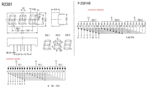 Houkem Kleines Display 0,28 Zoll 7-Segment-LED-Anzeige <span class=keywords><strong>3</strong></span>-stellig Gemeinsame Kathode Rein Grün mit 600mcd Helligkeit für Uhren - Product Image 5