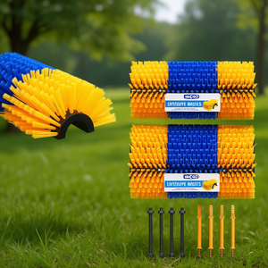 ชุดแปรงขัดแก้คันสำหรับปศุสัตว์ 3 ชิ้น แปรงดูแลม้าขนาดกลาง 17.1 นิ้ว วัสดุ PP สีพื้น - Product Image 2