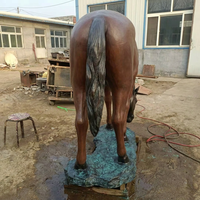 Sculpture de cheval en bronze coulé sur mesure, faite à la main, moderne, pour l'extérieur, le jardin, les entrées de villas et les centres commerciaux