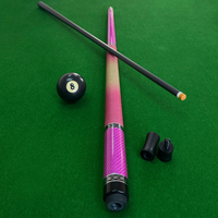 Özelleştirilebilir Uç Boyutlu Profesyonel Snooker Karbon Fiber Şaftlı ODM İsteka Çubuğu Aksesuarları Paslanmaz Çelik Eklemli 2 Parçalı Bilardo