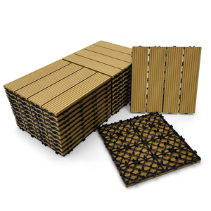 Dalles de terrasse emboîtables pour toits, résistantes aux intempéries, amovibles, flottantes, en WPC - Product Image 3
