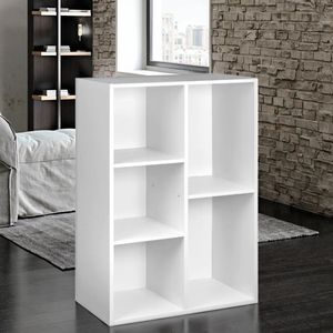 Librería de madera blanca al mejor precio de alta calidad, organizador de 5 cubos, estantes de almacenamiento, librería de madera, armario de almacenamiento de Juguetes - Product Image 6