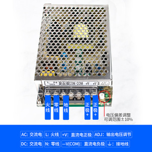 Fuente de Alimentación Conmutada Serie MS de 50W 24V 2.1A, Fuente de Alimentación LED Industrial de Salida Única, Entrada de 90-240Vac - Product Image 3