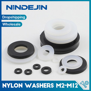 Wholesale Factory Price Flat Plastic Nylon White & Black <b>Washers</b> M2.5 M3 M4 M5 <b>M6</b> M12 Standards Plain - Product Image 5