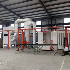 Ligne de revêtement électrostatique entièrement automatique contrôlée par PLC, avec prétraitement, <span class=keywords><strong>cabine</strong></span> de récupération cyclonique, séchage et four de polymérisation pour métaux - Product Image 4