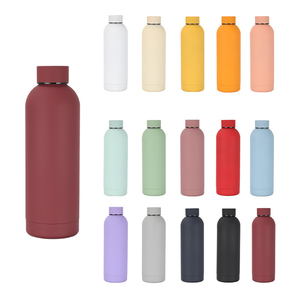Botella de Agua Deportiva de Acero Inoxidable de 500 ml, Boca Pequeña, Termo de Viaje, Botella de Agua Aislada al Vacío - Product Image 1