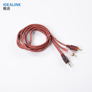 Fabricante chapado en oro 3m 3,5mm a 2 RCA macho altavoz Cable de Audio y Video - Product Image 3