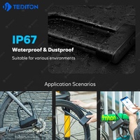 Tediton Vente à Chaud IP67 Étanche à la Poussière Serrure à Empreinte de Doigt Alarme de Sécurité Cadenas Intelligent candado con huella digital