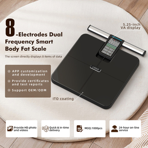 Balance électronique d'affichage haute <span class=keywords><strong>définition</strong></span> VA balance numérique Bluetooth IMC balance de poids 8 électrodes analyseur de composition balances de salle de bain - Product Image 2