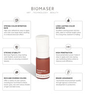Pigment en poudre Biomaser 6ml, best-seller 2026, encre PMU organique pour sourcils, lèvres, eye-liner, microblading, maquillage permanent
