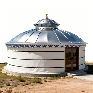 Grande tente <span class=keywords><strong>de</strong></span> camping <span class=keywords><strong>de</strong></span> luxe en <span class=keywords><strong>yourte</strong></span> mongole, double couche, quatre saisons, épaisse, imperméable, coupe-vent, en <span class=keywords><strong>toile</strong></span> PVC Oxford, une chambre, chaude - Product Image 3
