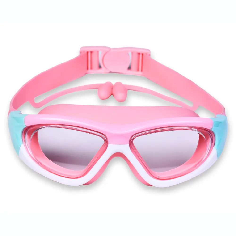 Lunettes de natation Anti-brouillard et Anti-UV pour enfants, avec protection nasale réglable et amusantes, idéales pour la natation