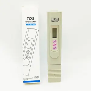 เครื่องทดสอบน้ำดิจิตอลแบบพกพา TDS เครื่องวัดวิเคราะห์คุณภาพน้ำแบบพกพาปากกาทดสอบความบริสุทธิ์ของน้ำวัดได้0-9999 PPM