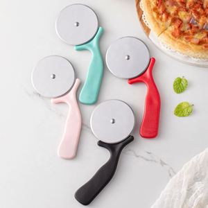 Food Grade Stainless Steel Cutter <b>Wheel</b> Slicer With <b>Plastic</b> Handle Pizza Tools - Product Image 1