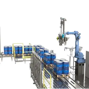 200 Liter Semi Otomatis Cat Cair Digital Lye Kimia Beratnya Mengisi Mesin Kemasan Garis Pabrik