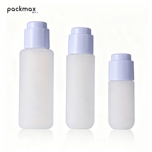 Flacon cosmétique de luxe en PE floqué 24/410 – Bouchon à pression à sortie centrale, pot vide rechargeable pour lotion, sérum et essence - Product Image 2