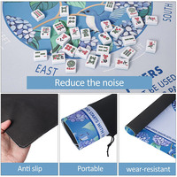 Tapis de Mahjong Portable Pliable Personnalisé avec Logo Imprimé – Luxe Moderne, Résistant à la Saleté, Antidérapant et Silencieux pour Jeu Anglais