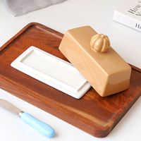 Beurrier en céramique avec couvercle boîte à beurre rectangulaire en céramique ensemble