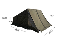 Tente de camping gonflable robuste avec pompe, 6 personnes, imperméable, polyester et coton, abri pneumatique, longueur 550 largeur 280 hauteur 215 cm