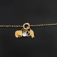 Collier en Chaîne de Corde en Acier Inoxydable eManco, Style Ludique Naturel avec Pendentif Numérique Coquillage, Bijoux DIY, Expédition en 48 Heures