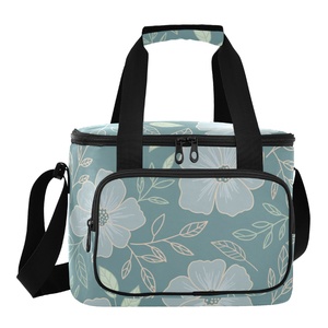 กระเป๋าเก็บความเย็นสำหรับใส่เค้กและอาหารกลางวัน ขนาดใหญ่ ทนทาน กันน้ำ ผลิตจากผ้า 600D พร้อมฉนวนกันความร้อน ลายพิมพ์แบบฮาวาย สำหรับผู้ใหญ่ - Product Image 1