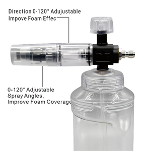 Cannone per Schiuma ad Alta Pressione con Bottiglia Trasparente per Lavaggio Auto con Connettore Rapido da 1/4'' - Product Image 5