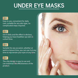 Mascarilla de Ojos de Pepino Dorado 60 Piezas, Marca Privada OEM, Hidrata, Ilumina, Reafirma, Reduce las Ojeras - Product Image 4