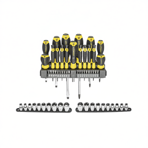 Kit d'outils Stanley 57 pièces avec embouts de tournevis, douilles magnétiques et douilles chromées pour réparations domestiques et projets de bricolage - Product Image 3