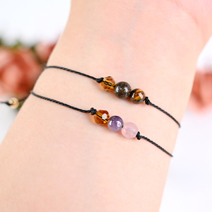 กำไลข้อมือคริสตัลธรรมชาติขายส่ง กำไลข้อมือการ์ดกลุ่มดาวแบบกำหนดเอง - Product Image 2