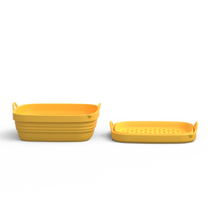 Nouvelles doublures carrées et rectangulaires en silicone pour friteuse à air, plateau de cuisson pliable pour friteuse à air double, pot en silicone - Product Image 6