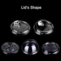 Couvercles jetables écologiques en plastique transparent pour gobelets Panda Bear, diamètres 89/92/93/98 mm, pour boissons froides et bouteilles de café – Vente en gros