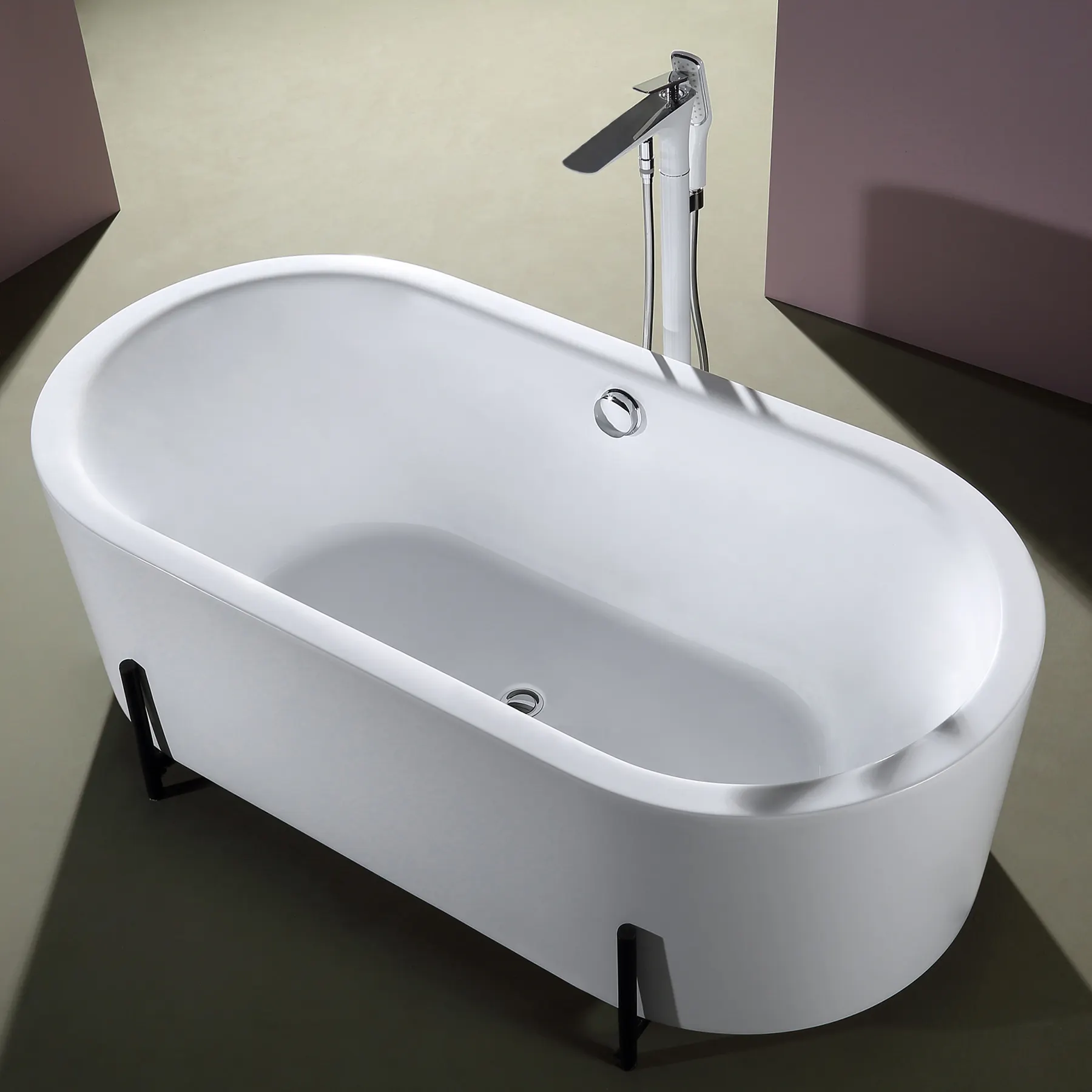 흰색 단일 아크릴 욕조 절연 하이 엔드 욕실 욕조 4 발 무료 스탠딩 제트 욕조 다리 판매