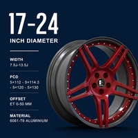 Jantes forgées 2 pièces 18-24 pouces à déport profond multi-rayons 5x112 5x114.3 5x120 pour BMW M3 Audi RS4
