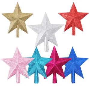 Venta directa de fábrica Mali Tree Glitter Star Tree Topper - Christmas Decorativo Holiday Belén Star Ornament