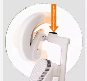 เก้าอี้สำนักงานที่ออกแบบตามหลักสรีรศาสตร์เก้าอี้สำนักงานมีพนักพิงสูงสะดวกสบายสะดวกสบายในการจัดการคอมพิวเตอร์ดีไซน์ตาข่ายหมุนได้ทันสมัยผ้าโลหะปรับได้ - Product Image 6