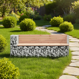 Panca da Giardino in Legno Douglas Compatta e Resistente, Arredo Esterno dal Design Rustico e Moderno - Product Image 2