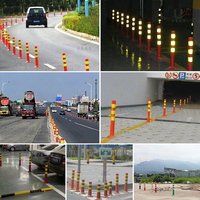 Poteau de signalisation routière en plastique PU/TPU personnalisé, flexible, réfléchissant, pour délimitation de circulation