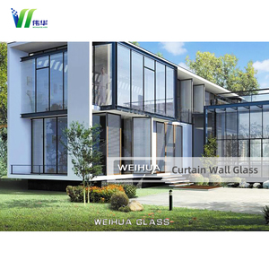 Panneau de <span class=keywords><strong>mur</strong></span> rideau en verre décoratif de grand bâtiment extérieur Verre feuilleté trempé avec alliage d'aluminium pour application extérieure - Product Image 4