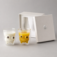 Verres à espresso à double paroi / Tasses à thé en verre à double couche / Mugs à café en verre à double isolation