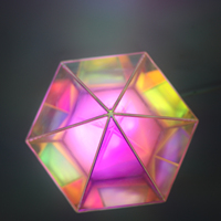 Lampada a LED creativa lampada colorata 3D in acrilico luce notturna cubo luce da tavolo per la decorazione della casa