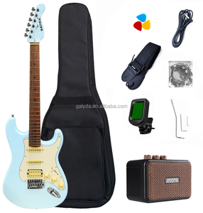 ST Electric Guitar Kit - Daphne Blue Single-Ply Tremolo Vibrato Pickup - Stainless Steel Frets - Product Image 1