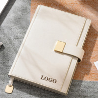 Libreta de Cuero PU A5 de Alta Calidad, Gruesa, Promocional, con Logotipo Personalizado, Cierre Magnético Cuadrado, Agenda Personalizada, Diario, 128 Páginas
