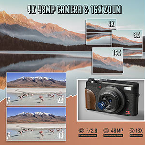 16K <span class=keywords><strong>digital</strong></span> zoomHandheld DSRL Yutobe Vlog Wbecam videocámara vintique retro 4K cámara <span class=keywords><strong>digital</strong></span> para <span class=keywords><strong>fotografía</strong></span> - Product Image 5