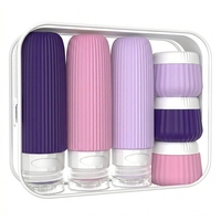 Kit de 16 flacons de voyage pour articles de toilette, flacons de voyage approuvés par la TSA, flacons de voyage en silicone réutilisables et étanches