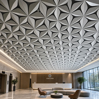 Plafond en panneaux d'aluminium de forme irrégulière 3D sur mesure, revêtement PVDF, plafond mural en aluminium pour bâtiment commercial